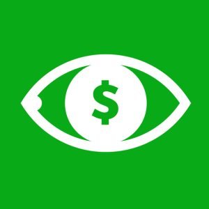 Eye with Money Dollar Sign Icon